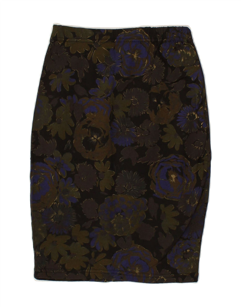 VINTAGE Womens Pencil Skirt W22 2XS Black Floral | Vintage Vintage | Thrift | Second-Hand Vintage | Used Clothing | Messina Hembry 