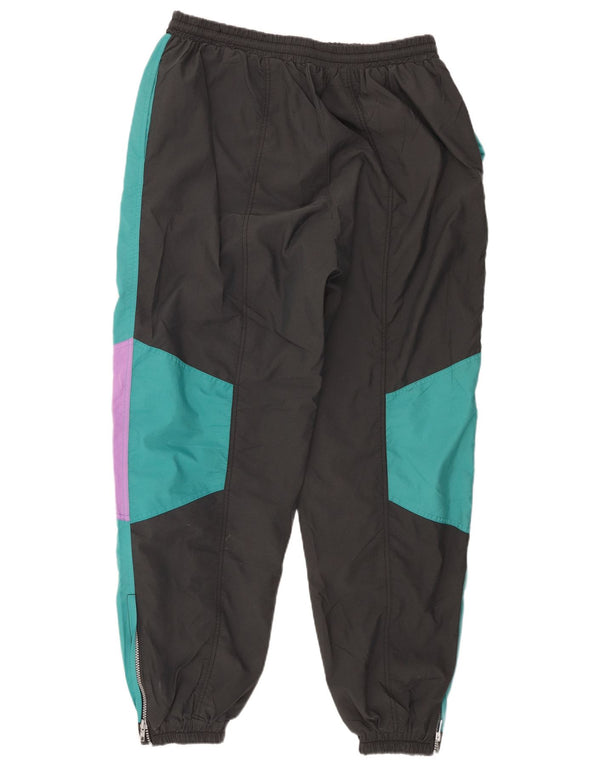 Vintage Mens Tracksuit Trousers Joggers IT 50 Large Green Colourblock