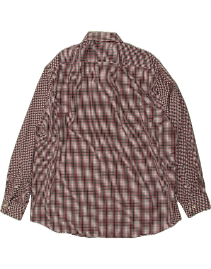 MICHAEL KORS Mens Shirt Size 18 2XL Pink Check Cotton Vintage Michael Kors and Second-Hand Michael Kors from Messina Hembry 