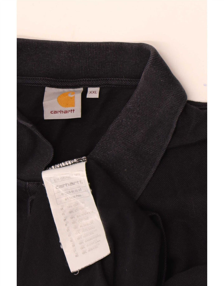 Carhartt Mens Polo Shirt 2XL Black Cotton