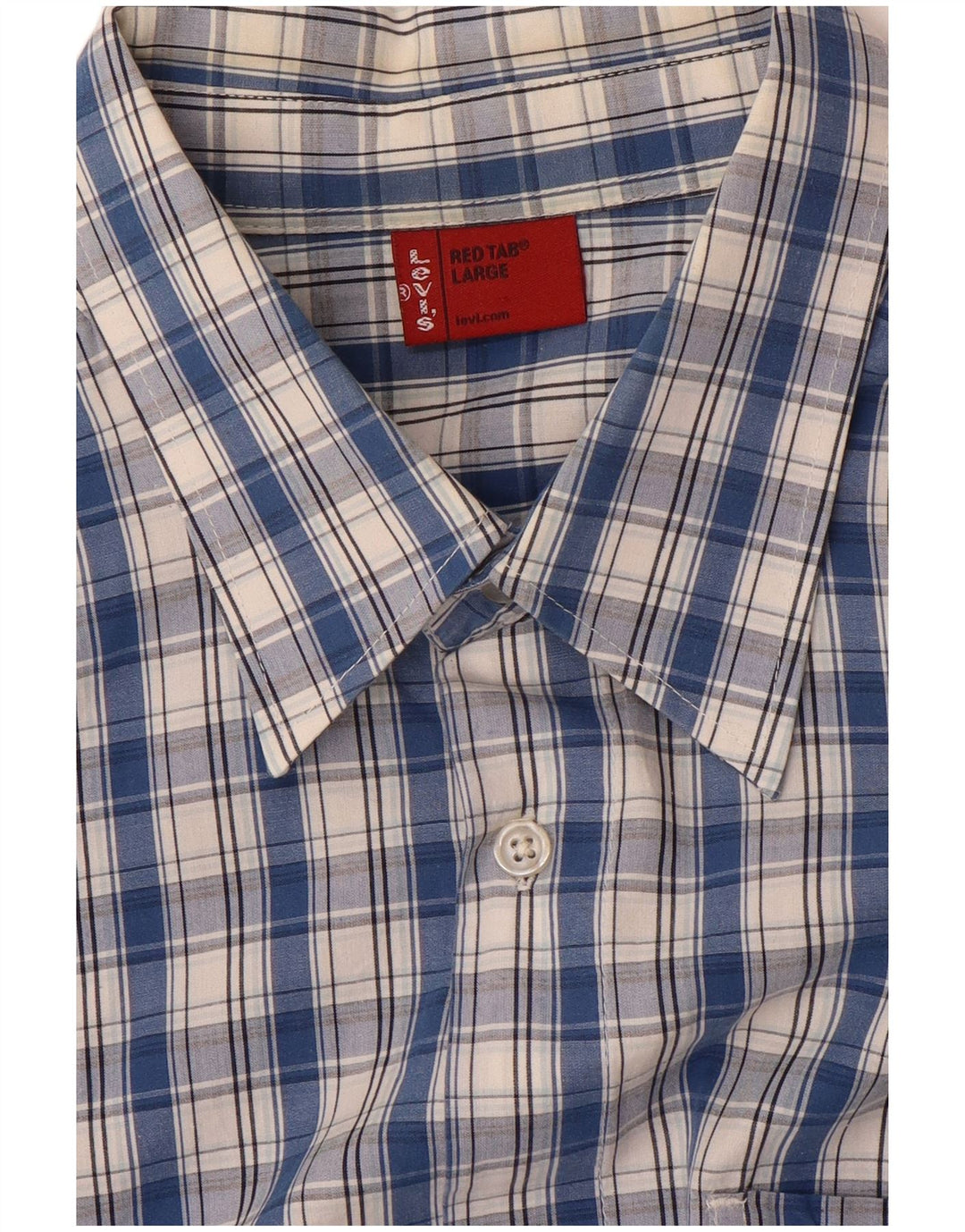 Levi's Mens Shirt Large Blue Check