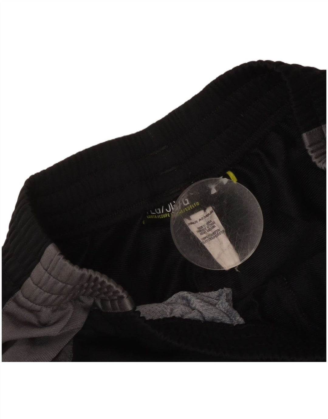 Under Armour Boys Tracksuit Trousers 11-12 Years Large Black Colourblock