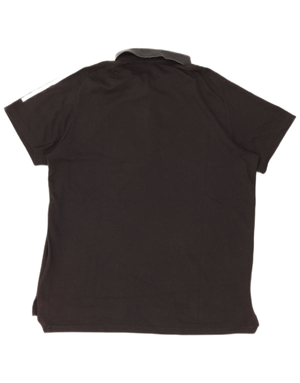 Adidas Mens Aeroready Polo Shirt XL Black Striped