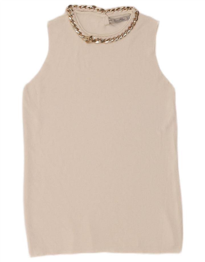 Zara Womens Vest Top UK 12 Medium White