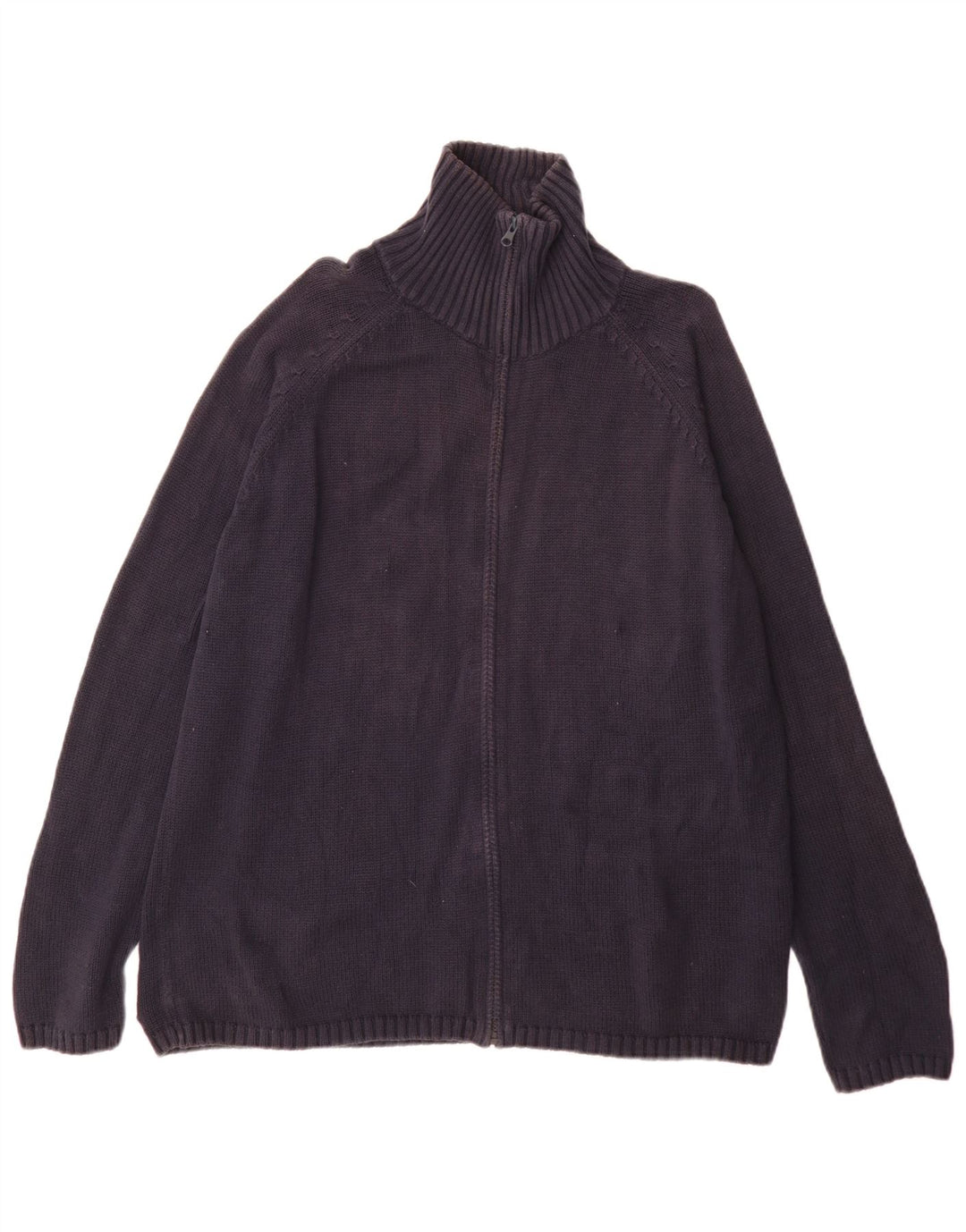 Zara Mens Cardigan Sweater XL Navy Blue Cotton