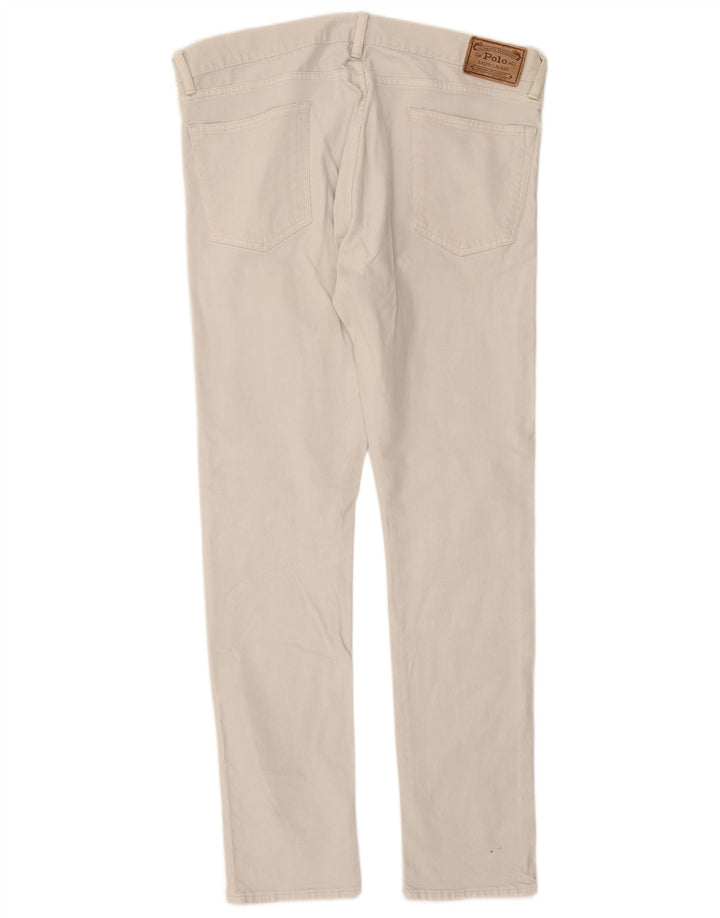 Ralph Lauren Mens Slim Jeans W36 L34 White Cotton