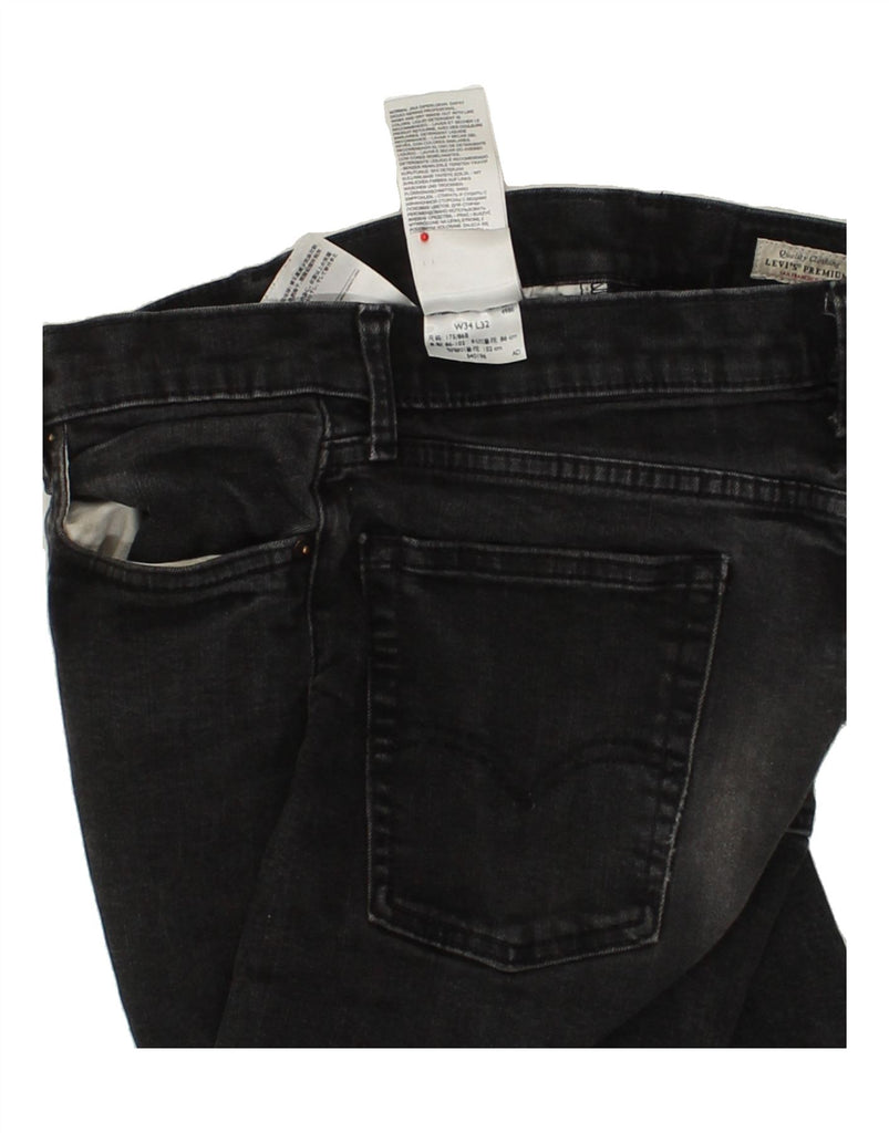 LEVI'S Mens Skinny Jeans W34 L29 Black Cotton | Vintage Levi's | Thrift | Second-Hand Levi's | Used Clothing | Messina Hembry 