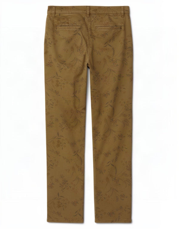 Marks & Spencer Womens Chino Trousers UK 12 Medium W30 L30 Khaki Floral