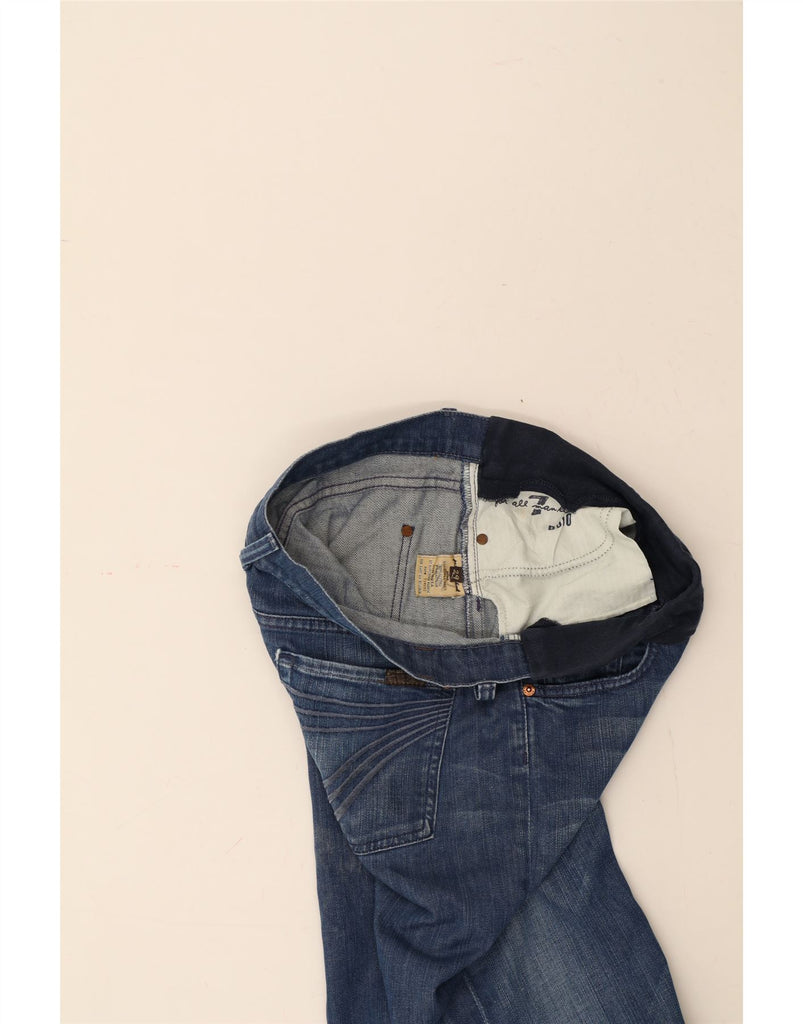 7 FOR ALL MANKIND Womens Bermuda Denim Shorts W29 Medium Blue Cotton Vintage 7 For All Mankind and Second-Hand 7 For All Mankind from Messina Hembry 