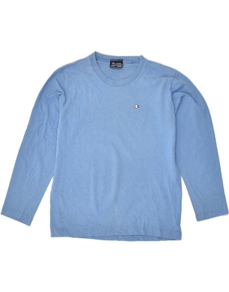 CHAMPION Boys Top Long Sleeve 9-10 Years Blue Cotton | Vintage Champion | Thrift | Second-Hand Champion | Used Clothing | Messina Hembry 