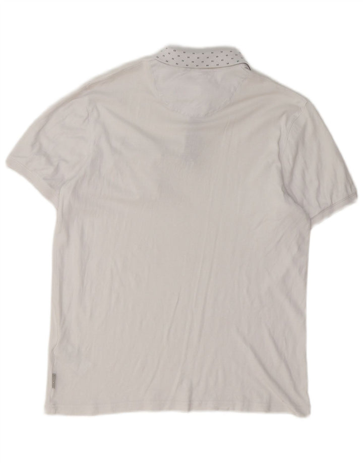 Ted Baker Mens Polo Shirt Size 2 Small White Cotton