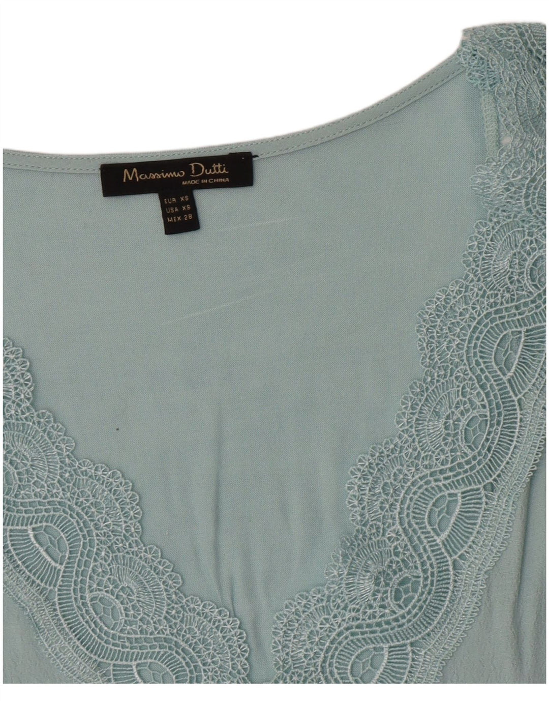 Massimo Dutti Womens Sleeveless Blouse Top UK 6 XS Blue