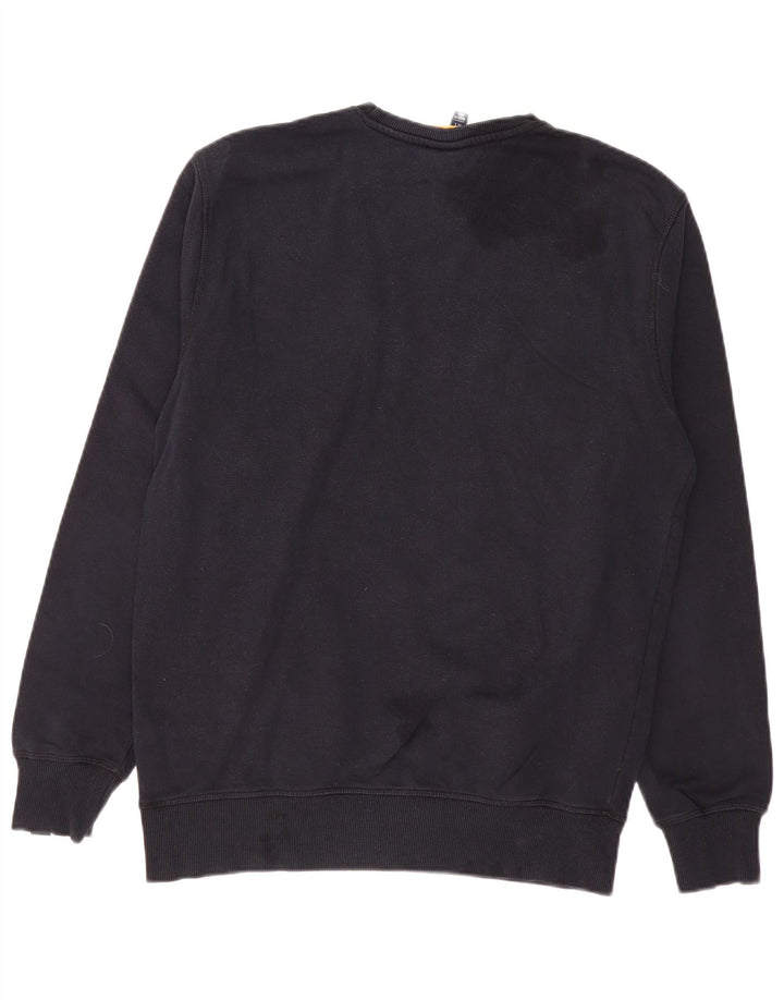 ELLESSE Mens Graphic Sweatshirt Jumper Large Navy Blue Cotton