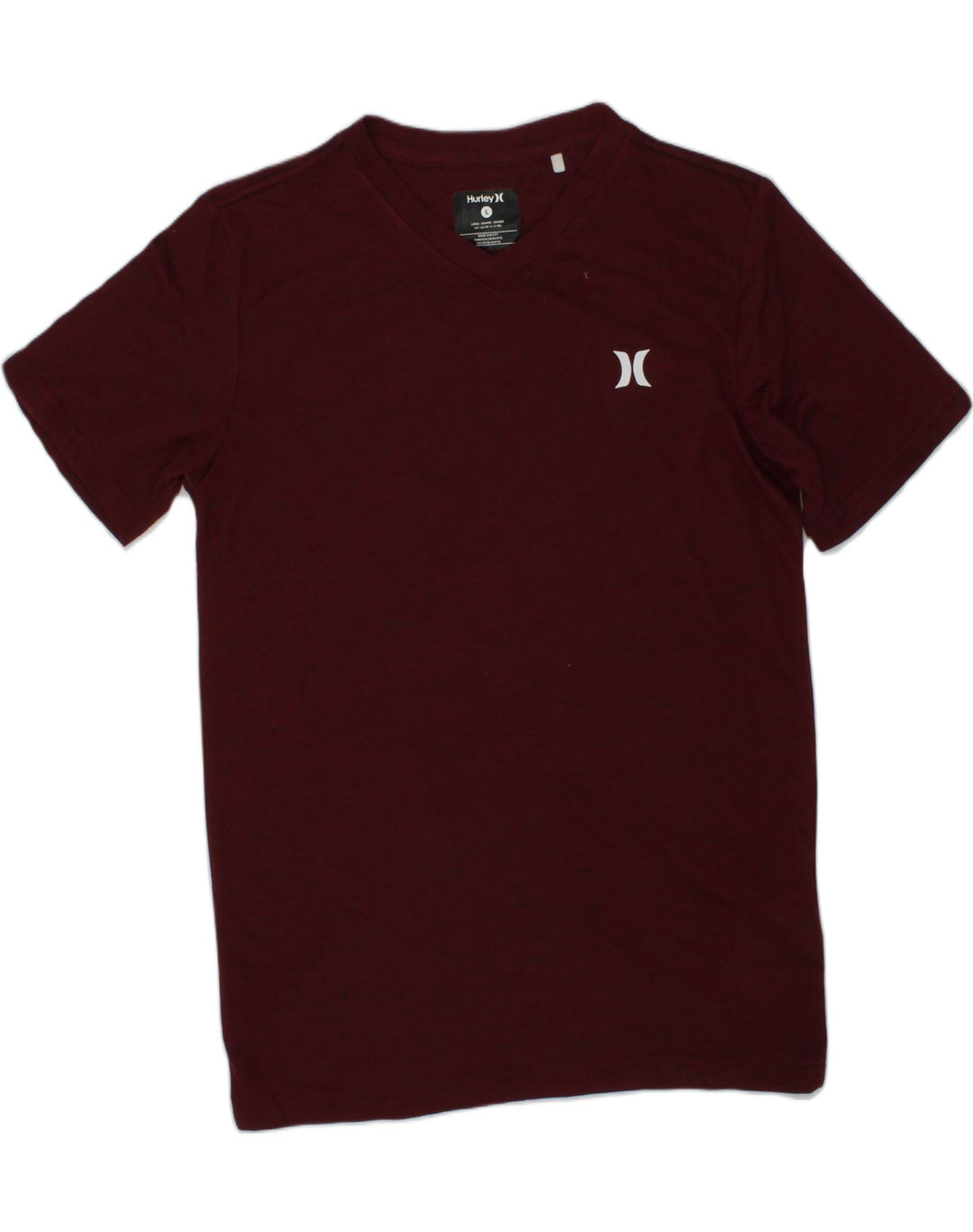 HURLEY Boys T-Shirt Top 12-13 Years Large Maroon Polyester | Vintage Hurley | Thrift | Second-Hand Hurley | Used Clothing | Messina Hembry 