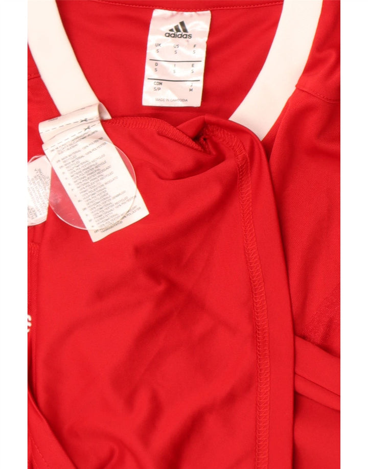 ADIDAS Mens Climalite Top Long Sleeve Small Red Polyester