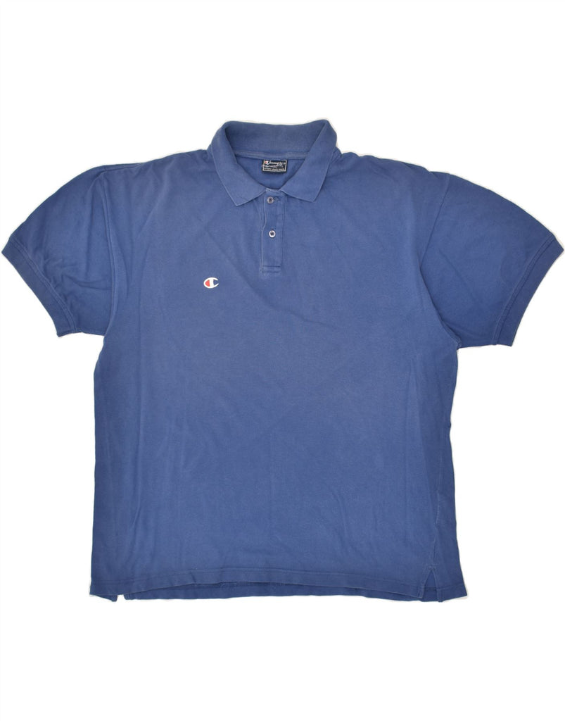 CHAMPION Mens Polo Shirt XL Blue Cotton | Vintage Champion | Thrift | Second-Hand Champion | Used Clothing | Messina Hembry 