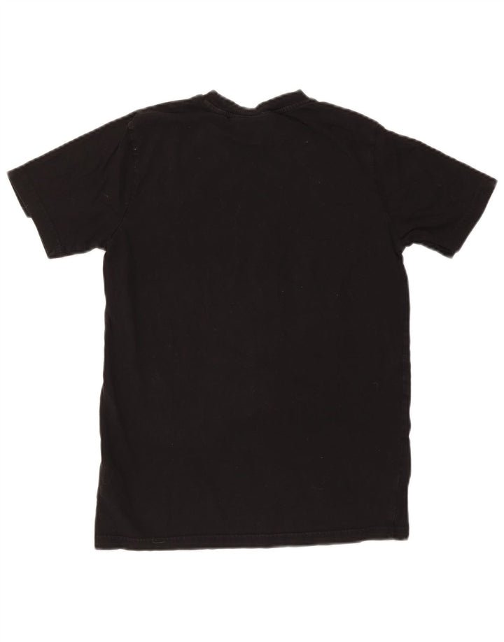 FILA Womens T-Shirt Top UK 6 XS Black Cotton