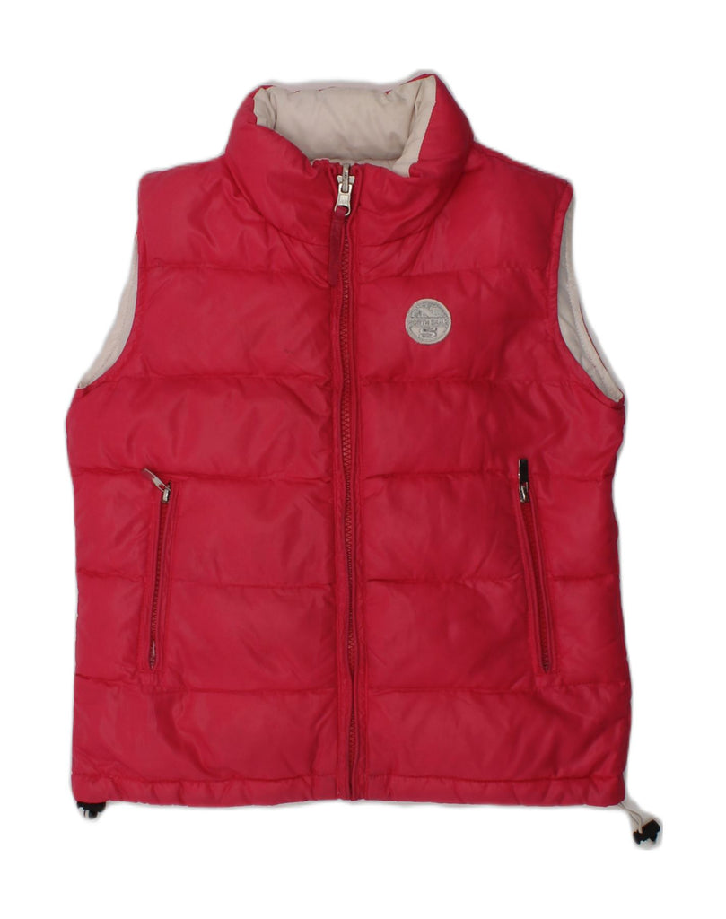 NORTH SAILS Girls Reversible Padded Gilet 5-6 Years Red Polyamide | Vintage North Sails | Thrift | Second-Hand North Sails | Used Clothing | Messina Hembry 