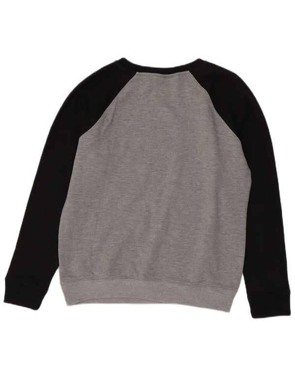 Fila Womens Graphic Sweatshirt Jumper UK 16 Large Grey Colourblock Cotton