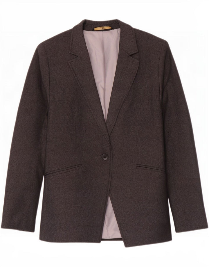 Marks & Spencer Womens St. Michael 1 Button Blazer Jacket UK 14 Large Grey