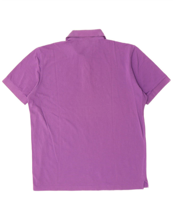 HUGO BOSS Mens Polo Shirt Medium Purple Cotton