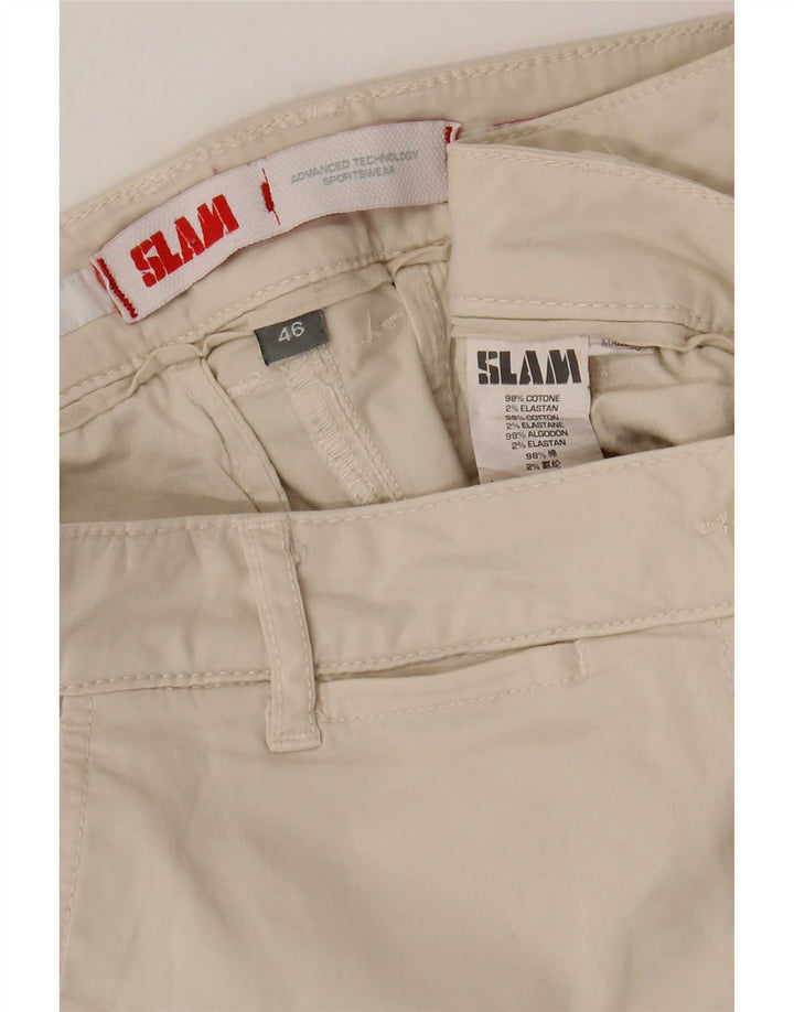 Slam Womens Chino Shorts IT 46 Large W32 Beige Cotton