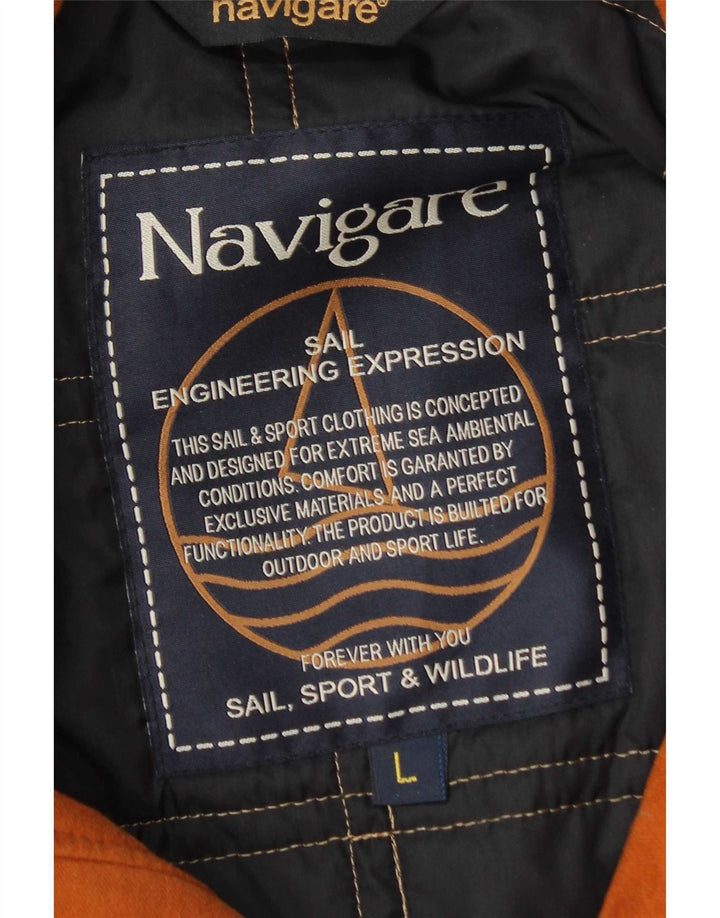 Navigare Mens Windbreaker Jacket UK 40 Large Brown