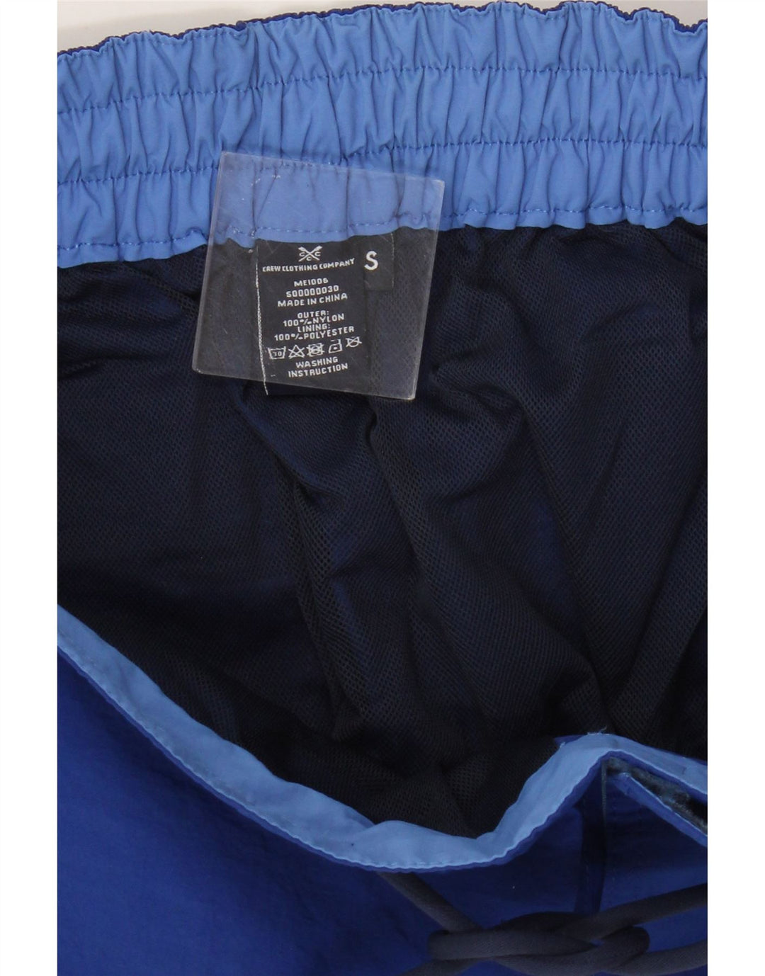 Crew Clothing Mens Swimming Shorts Small Blue Colourblock Nylon