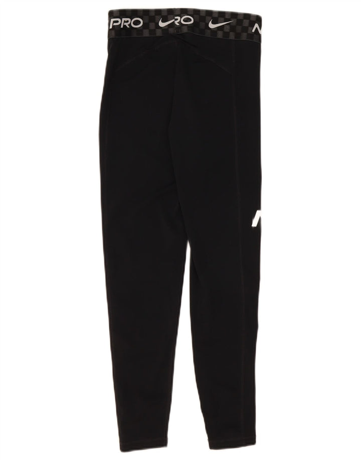 Nike Womens Dri Fit Graphic Crop Leggings UK 8 Small Black