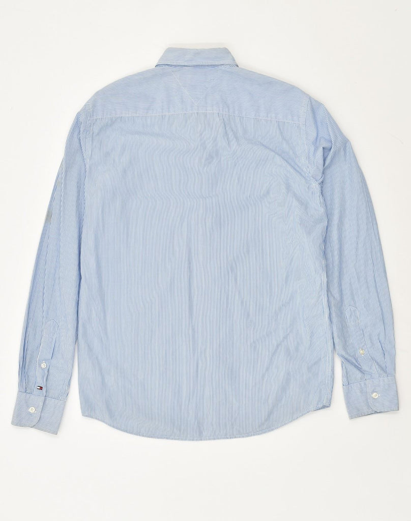 TOMMY HILFIGER Mens Vintage Fit Shirt Small Blue Striped Cotton | Vintage Tommy Hilfiger | Thrift | Second-Hand Tommy Hilfiger | Used Clothing | Messina Hembry 