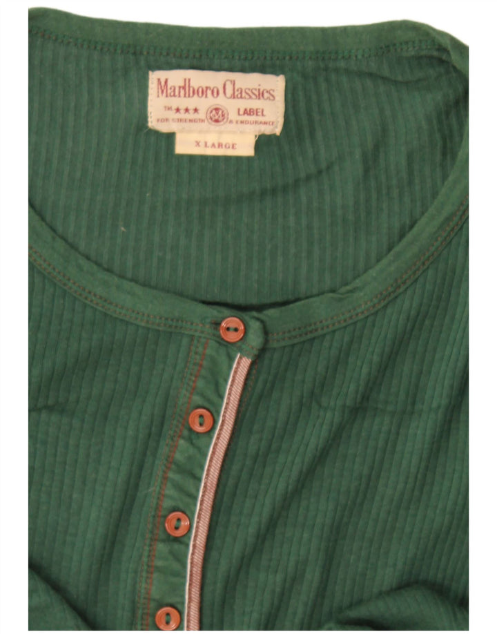 Marlboro Classics Womens Top Long Sleeve UK 18 XL Green
