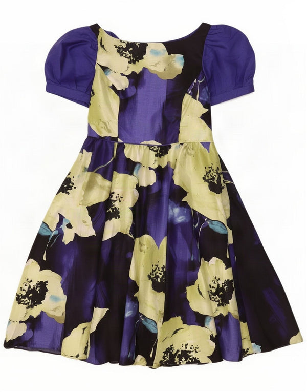Monsoon Womens A-Line Dress UK 12 Medium Multicoloured Floral Polyester