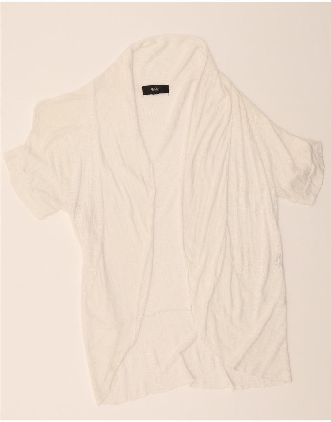 MOSSIMO Womens Short Sleeve Cardigan Top UK 10 Small White Vintage Mossimo and Second-Hand Mossimo from Messina Hembry 