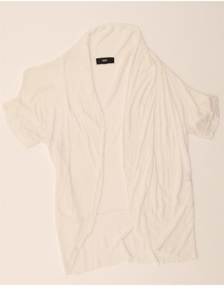 MOSSIMO Womens Short Sleeve Cardigan Top UK 10 Small White Vintage Mossimo and Second-Hand Mossimo from Messina Hembry 