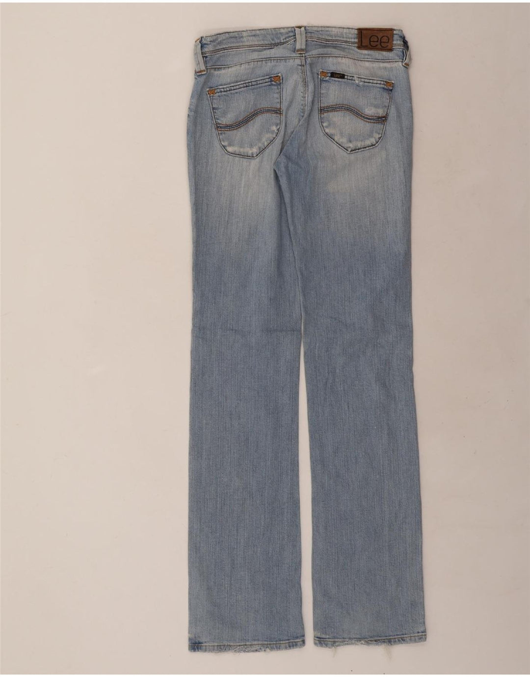 LEE Womens Jinx Distressed Bootcut Jeans W31 L35 Blue Cotton
