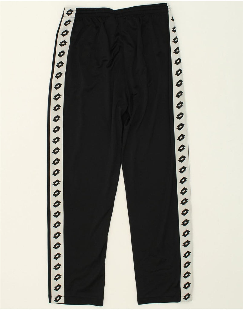 LOTTO Mens Graphic Tracksuit Trousers UK 40/42 Medium Black Polyester | Vintage Lotto | Thrift | Second-Hand Lotto | Used Clothing | Messina Hembry 