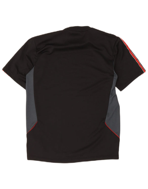 Adidas Mens Climalite T-Shirt Top Small Black Colourblock Polyester