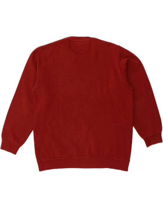 FRED PERRY Boys Sweatshirt Jumper 11 12 Years Red Cotton Vintage Second Hand Clothing Online Messina Hembry