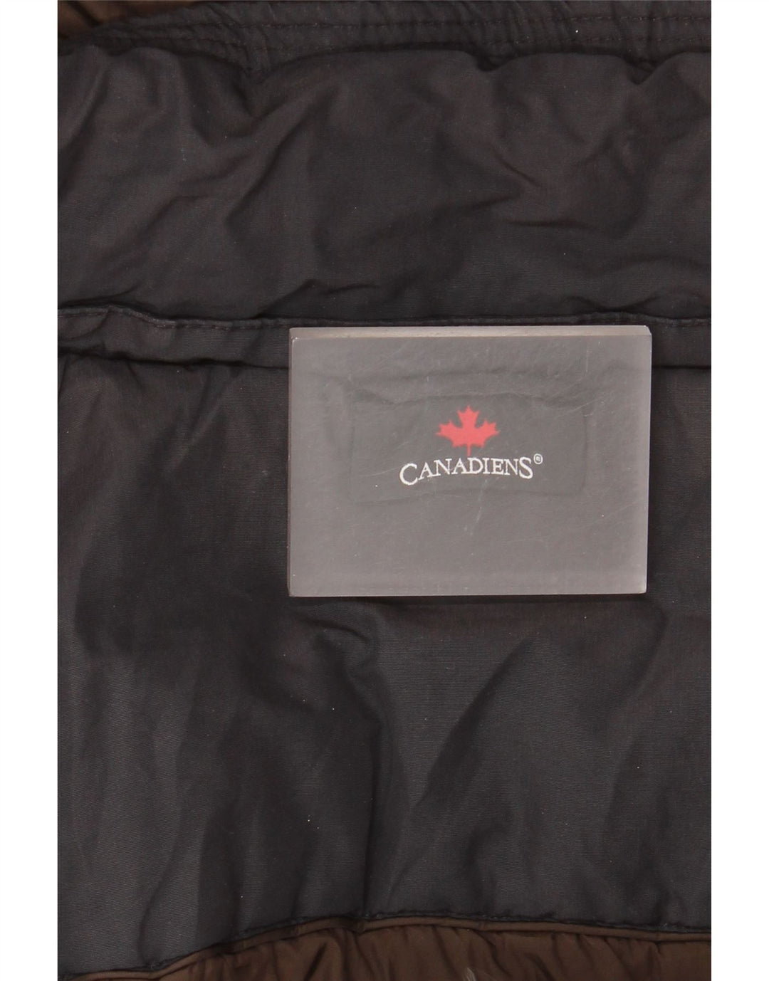 CANADIENS Womens Hooded Padded Coat IT 42 Medium Black Cotton