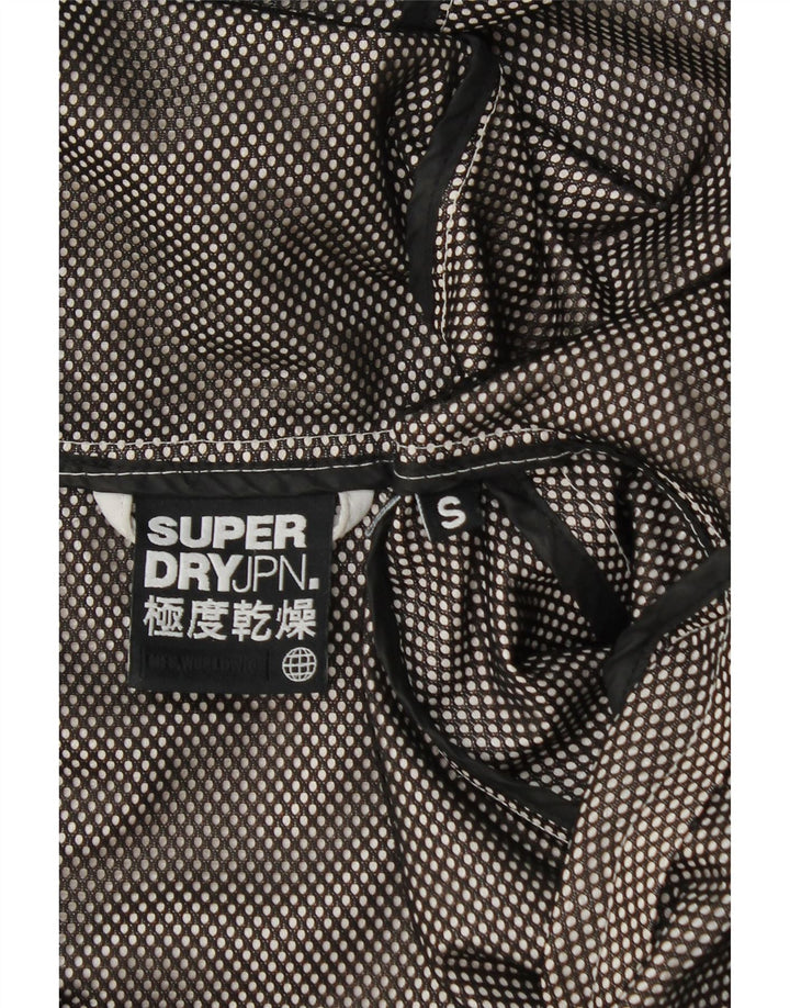 Superdry Mens Hooded Rain Jacket UK 36 Small Grey