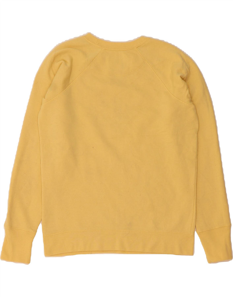 CHAMPION Womens Graphic Sweatshirt Jumper UK 14 Medium Yellow Polyester Vintage Champion and Second-Hand Champion from Messina Hembry 