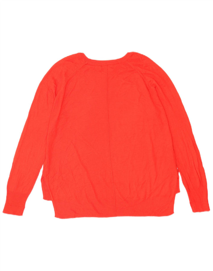 Zara Womens Boat Neck Jumper Sweater UK 14 Medium Red