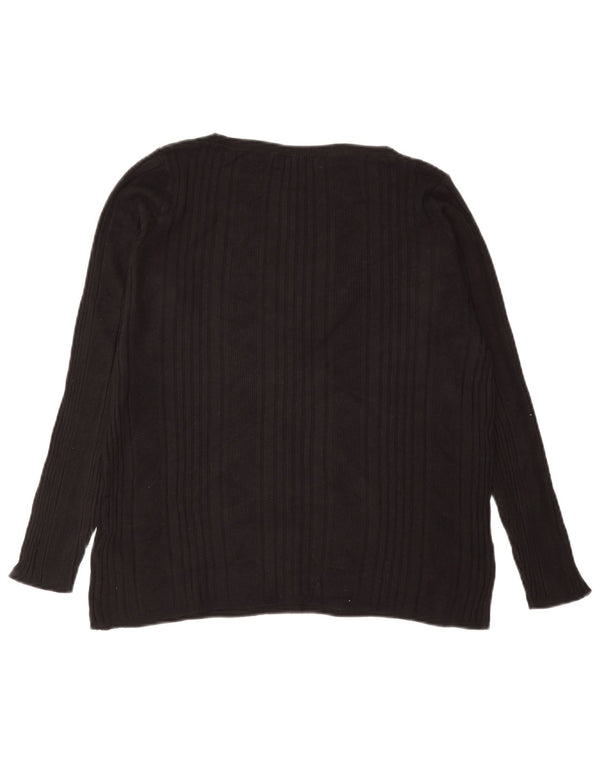 Marks & Spencer Womens Blouse Top UK 18 XL Black Viscose
