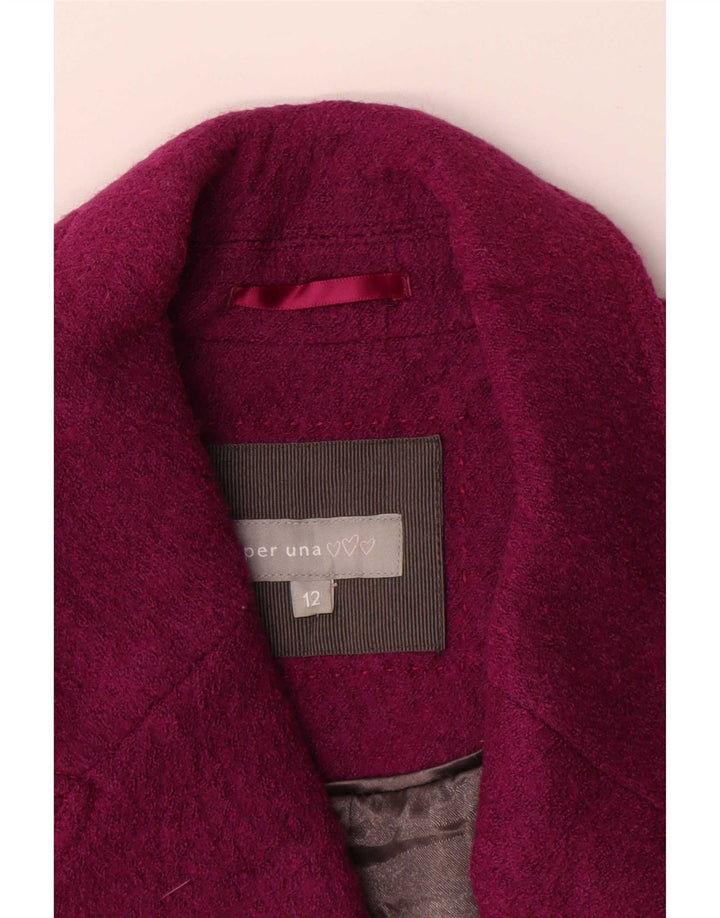 Marks & Spencer Womens Per Una 1 Button Blazer Jacket UK 12 Medium Burgundy