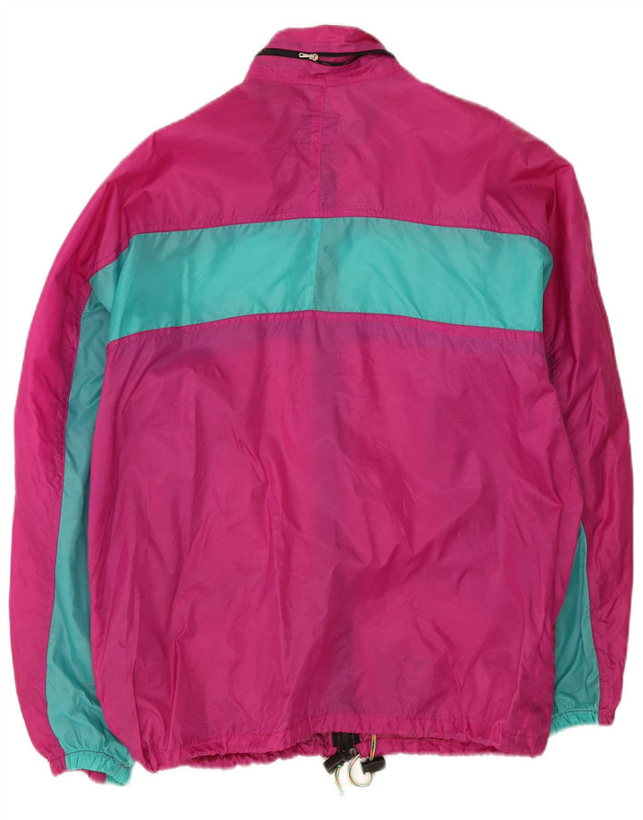 Aesse Mens Tracksuit Top Jacket Small Pink Colourblock Polyamide