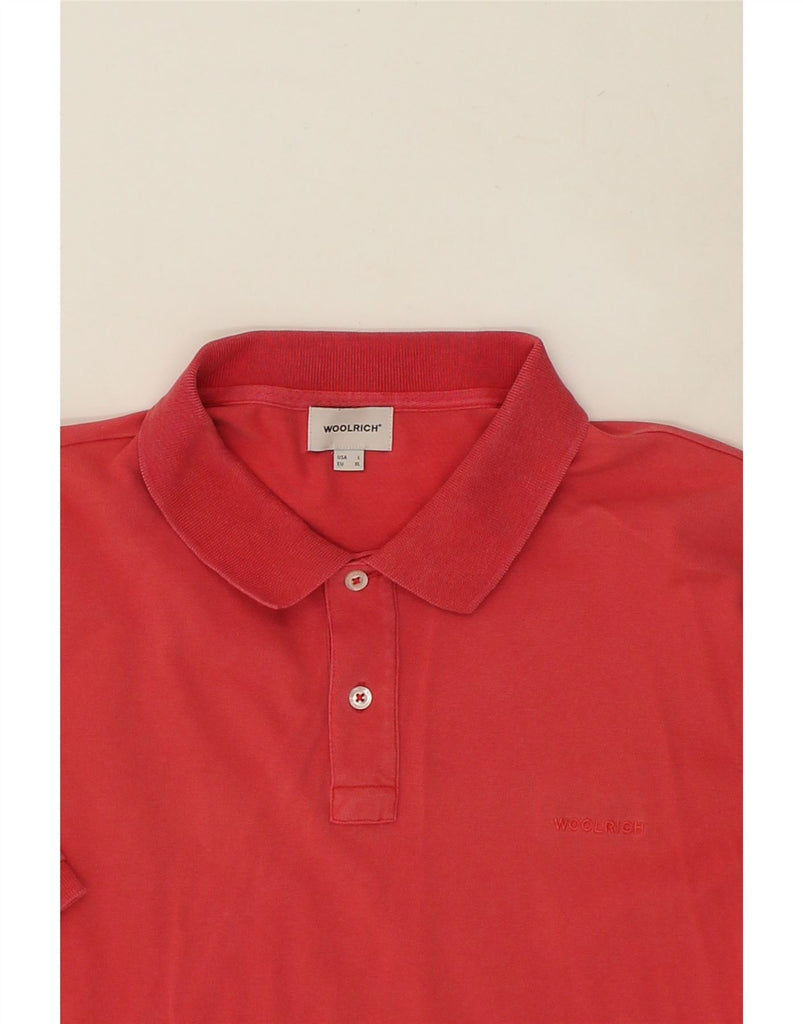 WOOLRICH Mens Polo Shirt Large Red | Vintage Woolrich | Thrift | Second-Hand Woolrich | Used Clothing | Messina Hembry 