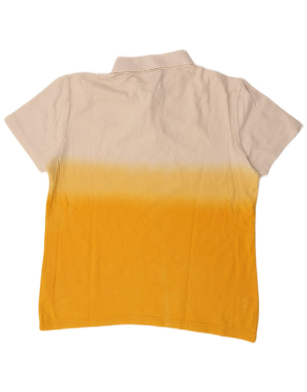 Puma Mens Polo Shirt Medium White Colourblock Cotton