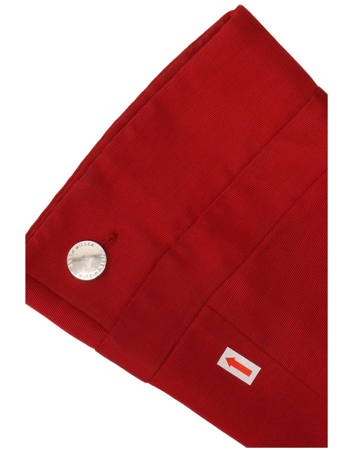 KAREN MILLEN Womens 3/4 Sleeve Overcoat UK 10 Small Red Cotton