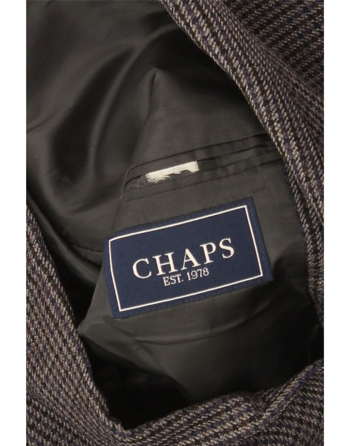 Chaps Mens 2 Button Blazer Jacket UK 38 Medium Grey Houndstooth