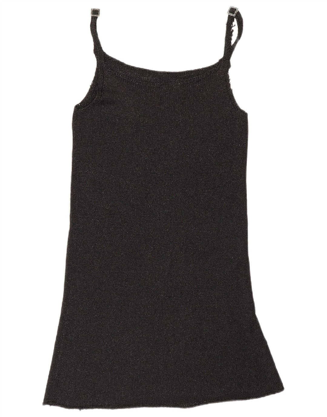 Benetton Womens Slip Dress UK 10 Small Black